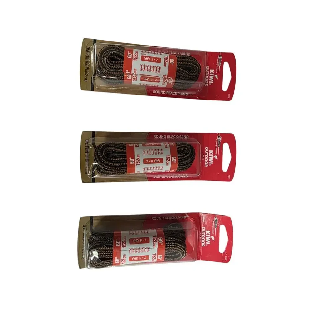 3x Pair Kiwi Outdoor Laces 60